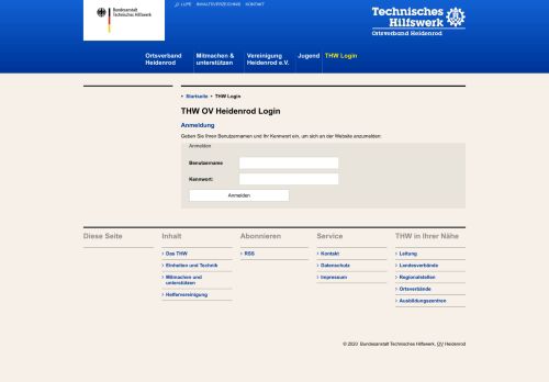 
                            2. THW OV Heidenrod: THW Login