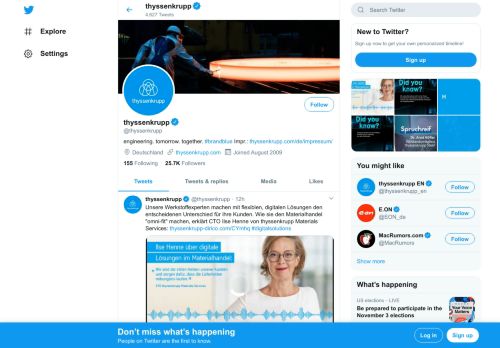 
                            13. thyssenkrupp (@thyssenkrupp) | Twitter