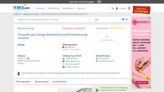 
                            11. ▷ ThyssenKrupp Aufzüge Deutschland GmbH Niederlassung ...