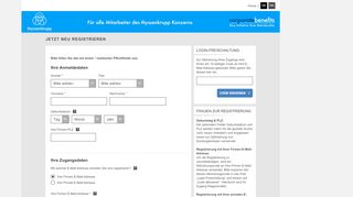 
                            6. thyssenkrupp | Registrierung