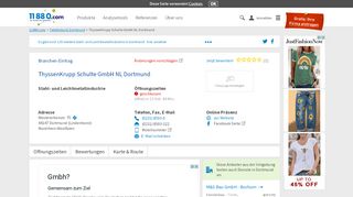
                            7. ▷ ThyssenKrupp Schulte GmbH NL Dortmund | Tel. (0231) 8593... -