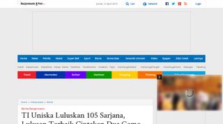 
                            8. TI Uniska Luluskan 105 Sarjana, Lulusan Terbaik Ciptakan Dua Game ...