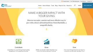 
                            12. TIAA Charitable: Donor-Advised Funds & the Giving Fund