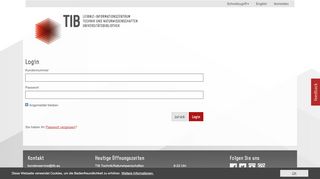 
                            1. TIB-Login - Technische Informationsbibliothek (TIB)