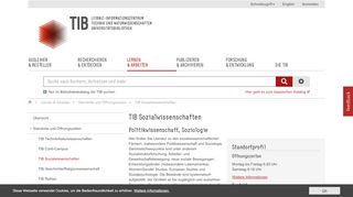 
                            8. TIB Sozialwissenschaften - Technische Informationsbibliothek (TIB)