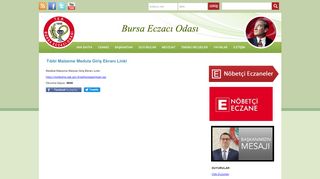 
                            10. Tıbbi Malzeme Medula Giriş Ekranı Linki - Bursa Eczacı Odası