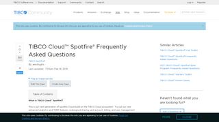 
                            11. TIBCO Cloud™ Spotfire® Frequently Asked ... - TIBCO Community