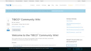 
                            10. TIBCO® Community Wiki | TIBCO Community