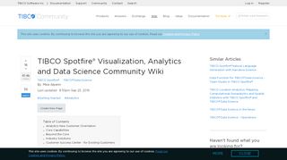 
                            12. TIBCO Spotfire® Visualization, Analytics and Data ... - TIBCO Community