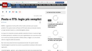 
                            8. Ticinonline - Posta e FFS: login più semplici - Tio.ch