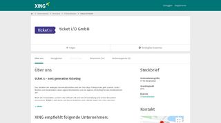 
                            10. ticket i/O GmbH als Arbeitgeber | XING Unternehmen