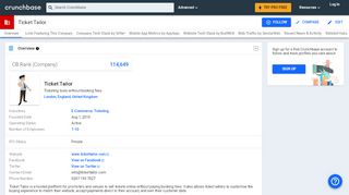 
                            11. Ticket Tailor | Crunchbase