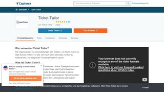 
                            7. Ticket Tailor Preis, Erfahrungsberichte & Bewertungen - Capterra