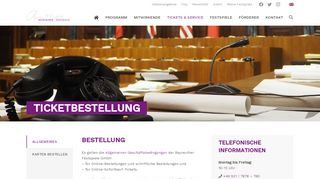 
                            1. Ticketbestellung - Bayreuther Festspiele