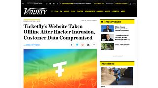 
                            6. Ticketfly Website Offline After Hack – Variety