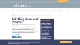 
                            7. Ticketfrog übernimmt Instahive | Netzwoche