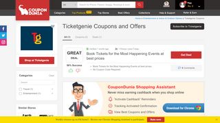 
                            10. Ticketgenie Coupons & Offers, February 2019 Promo Codes