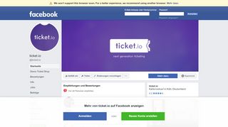 
                            9. ticket.io - Startseite | Facebook