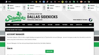
                            6. Ticketmaster Account Manager - Dallas Sidekicks