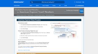 
                            9. Ticketmaster: American Express