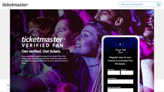 
                            1. Ticketmaster.co.uk - Verified Fan. Official Ticketmaster site.