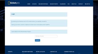 
                            4. Ticketpro - Membership Login - TicketPros