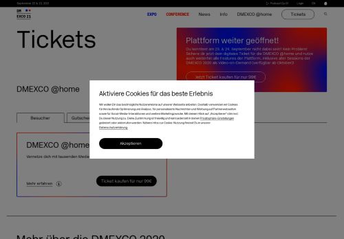 
                            2. Tickets - DMEXCO 2019