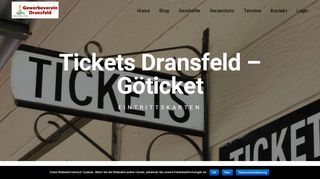 
                            11. Tickets Dransfeld - Göticket | Gewerbeverein Dransfeld