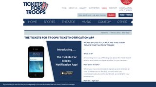 
                            10. Tickets For Troops Notification App | Tickets for Troops