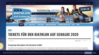 
                            13. Tickets für den Biathlon auf Schalke 2019 - JOKA BIATHLON-WTC