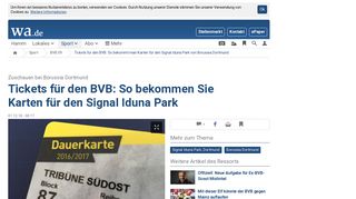 
                            7. Tickets für den BVB: So bekommt man Karten für den Signal Iduna ...