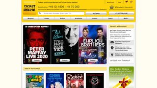 
                            1. Tickets & Konzertkarten - Konzerte Musicals Events ticketonline.de