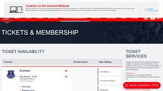 
                            13. Tickets & Membership - Arsenal.com