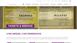 
                            4. Tickets & Service - Bayreuther Festspiele