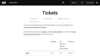 
                            3. Tickets - Toronto International Film Festival