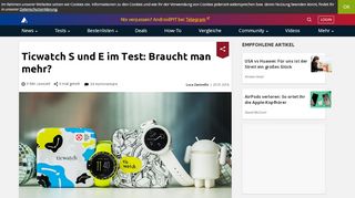 
                            6. Ticwatch S und E im Test: Braucht man mehr? | AndroidPIT