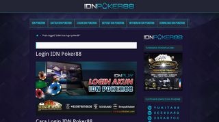 
                            5. tidak bisa login poker88 | IDN POKER88 | Daftar IDN POKER88 ...