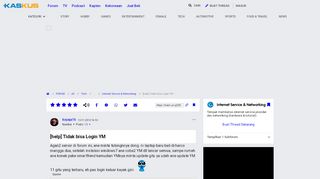 
                            6. Tidak bisa Login YM | KASKUS