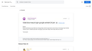 
                            6. tidak bisa masuk login google setelah 24 jam - Google Product Forums