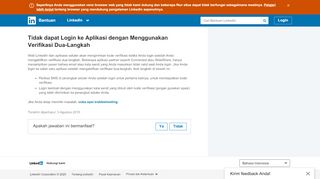 
                            5. Tidak dapat Login ke Aplikasi dengan Menggunakan ...