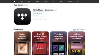 
                            2. TIDAL Music - Streaming on the App Store - iTunes - Apple