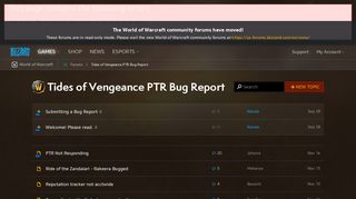 
                            5. Tides of Vengeance PTR Bug Report - World of Warcraft Forums ...