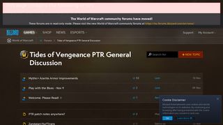 
                            6. Tides of Vengeance PTR General Discussion - World of Warcraft ...