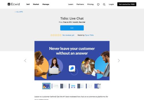 
                            13. Tidio: Live Chat - Ecwid