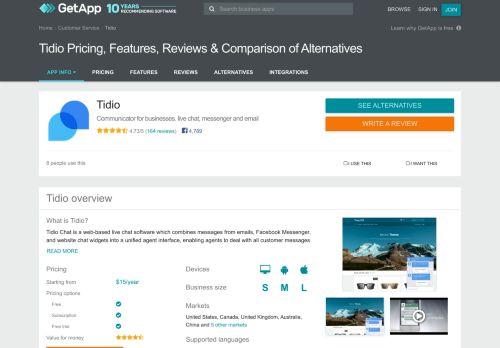 
                            9. Tidio Pricing, Features, Reviews & Comparison of Alternatives ...