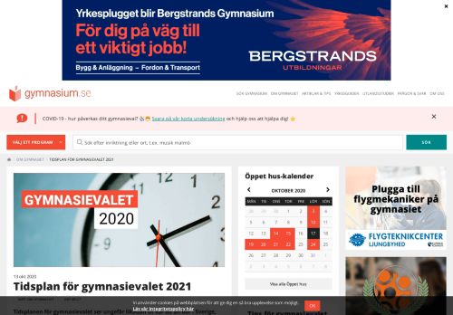 
                            9. Tidsplan för gymnasievalet 2019 - Gymnasium.se