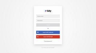 
                            2. Tidy - Log In