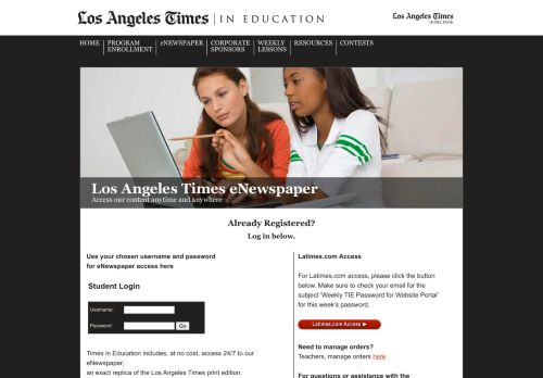 
                            5. TIE | The Los Angeles Times in Education