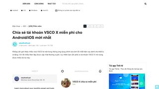 
                            7. TIỆN ÍCH - Chia sẻ tài khoản VSCO X miễn phí cho Android/iOS mới ...