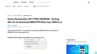 
                            13. TIỆN ÍCH - Unica Downloader 2017 PRO VERSION - Hướng dẫn tải về ...